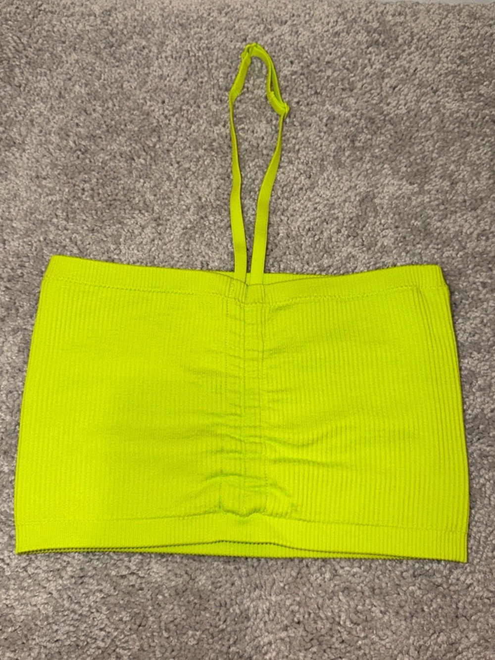 aerie Neon Lime Ribbed Halter Camisole